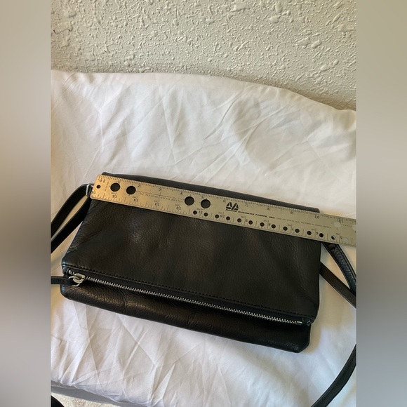 Margot fold over black leather crossbody - Picture 9 of 10